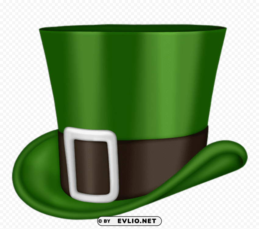 st patrick day green leprechaun hat Isolated Character with Clear Background PNG
