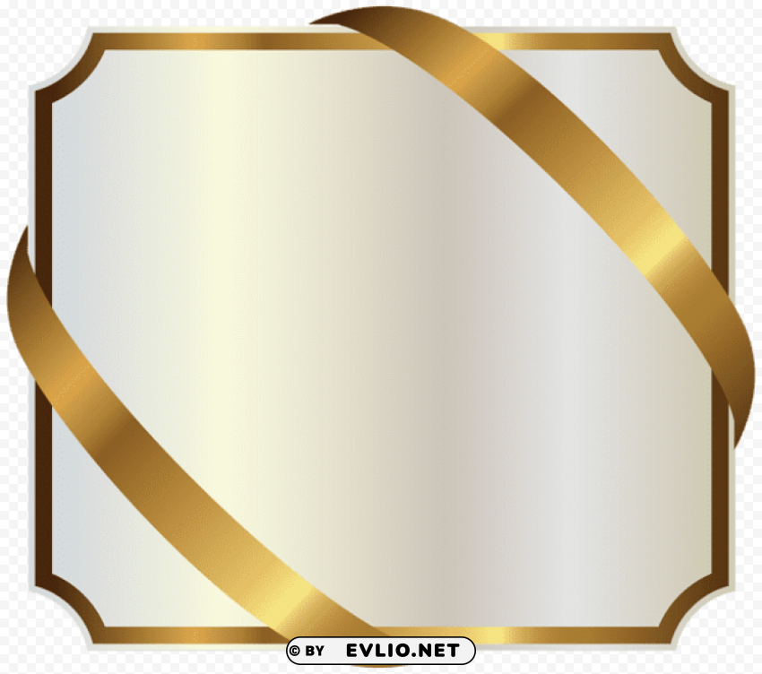 white label with gold ribbon Free PNG