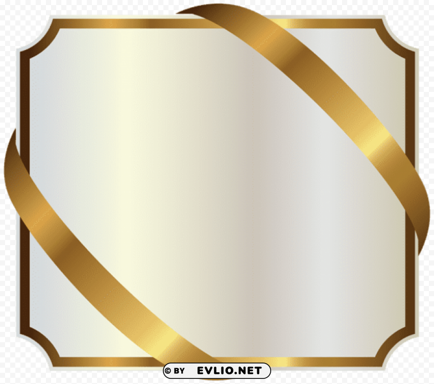 white label with gold ribbon Free PNG clipart png photo - 3b89b50a