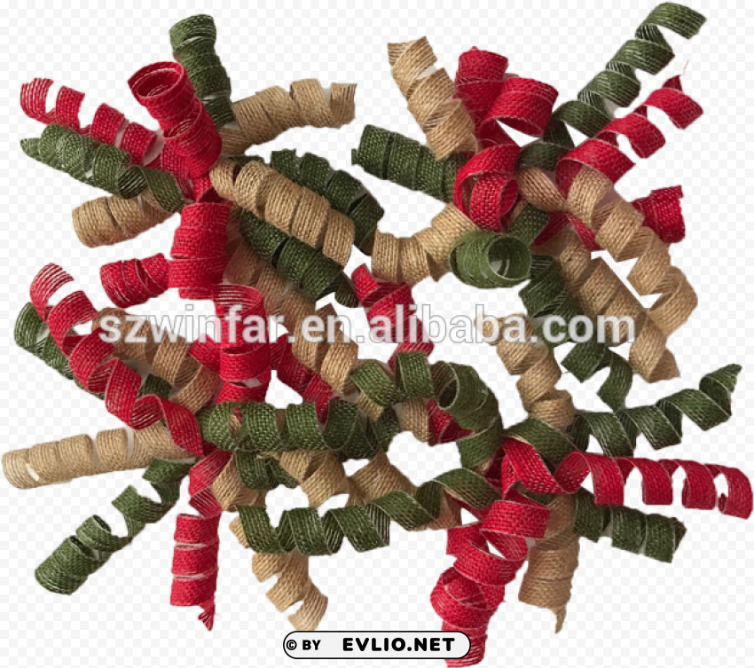 multicolor jute gift bow - christmas tree PNG images with transparent layering