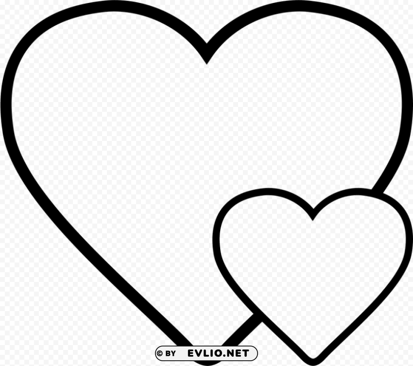 small heart big heart Isolated Artwork in Transparent PNG