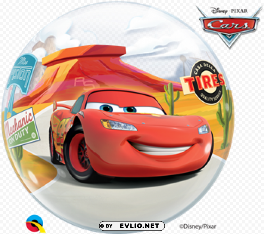 lightning mcqueen bubble balloon birthday Isolated Subject in HighQuality Transparent PNG