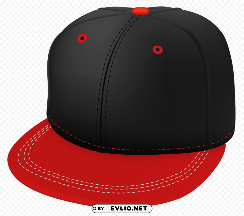Red And Black Cap Isolated Subject With Clear Transparent PNG