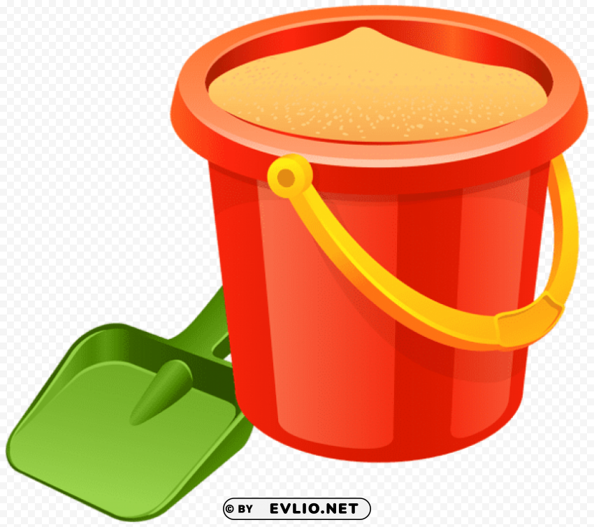 sand pail and shovel Isolated Object in HighQuality Transparent PNG