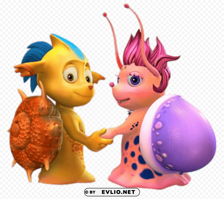 shelldon and connie hand in hand PNG for presentations