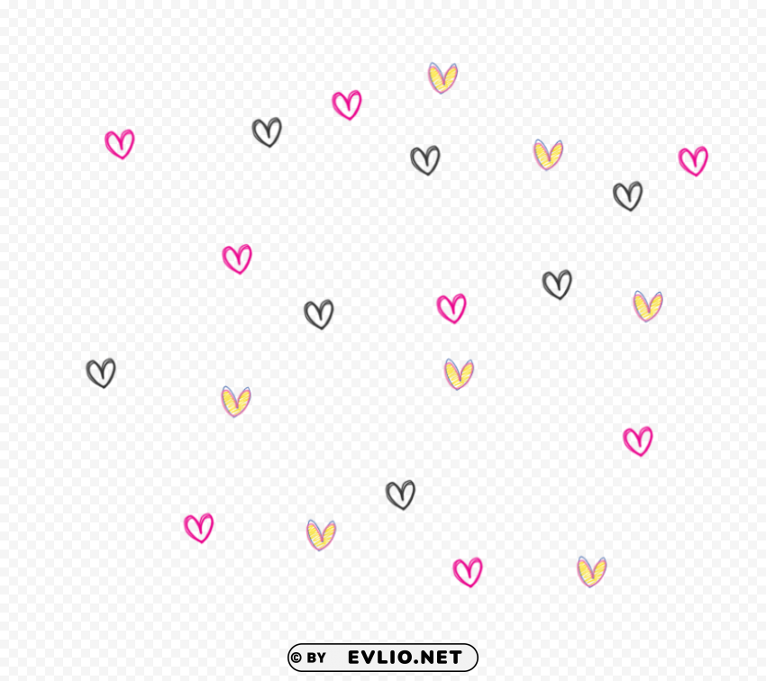 corazones Clean Background Isolated PNG Illustration