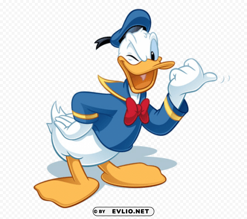 donald duck pointing PNG Graphic Isolated with Transparency