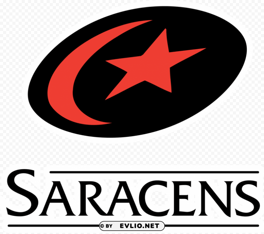 saracens fc rugby logo PNG Image with Isolated Graphic