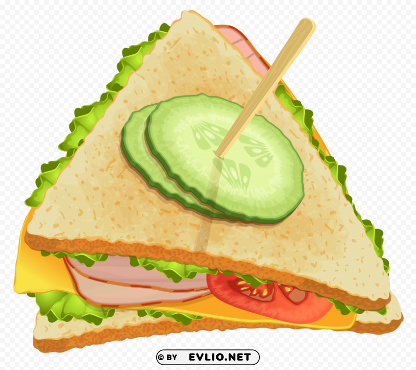 triangle sandwich PNG images with high-quality resolution