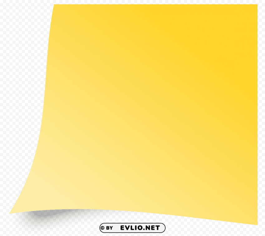 yellow sticky ntes Isolated PNG on Transparent Background clipart png photo - c4bb6818