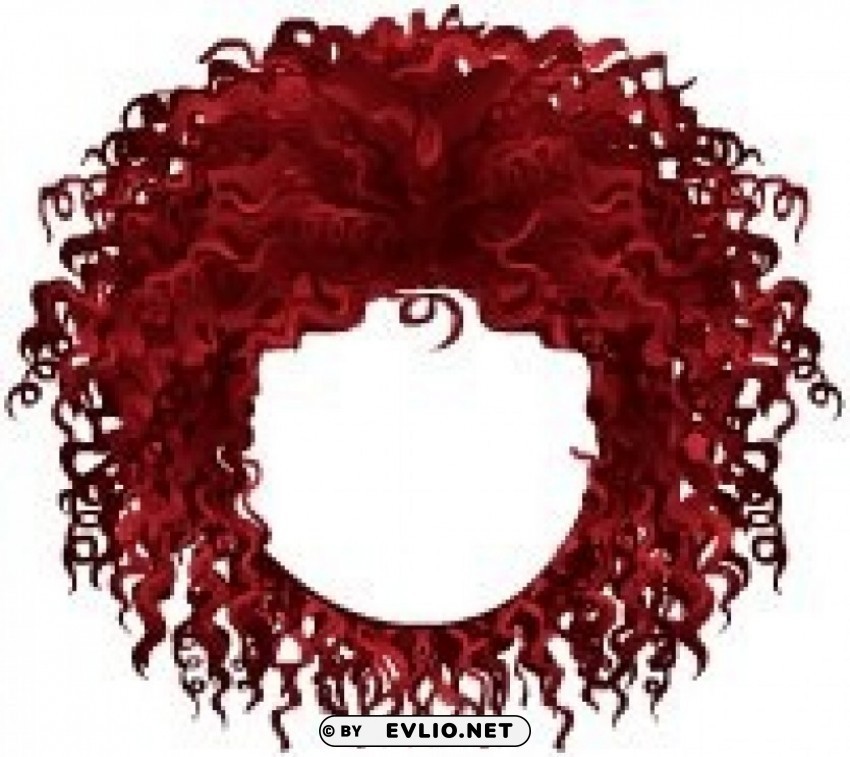 animal reserve crumpled hair red PNG graphics with clear alpha channel selection