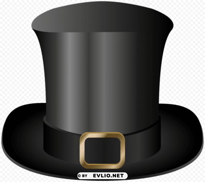black top hat PNG Graphic with Transparent Background Isolation