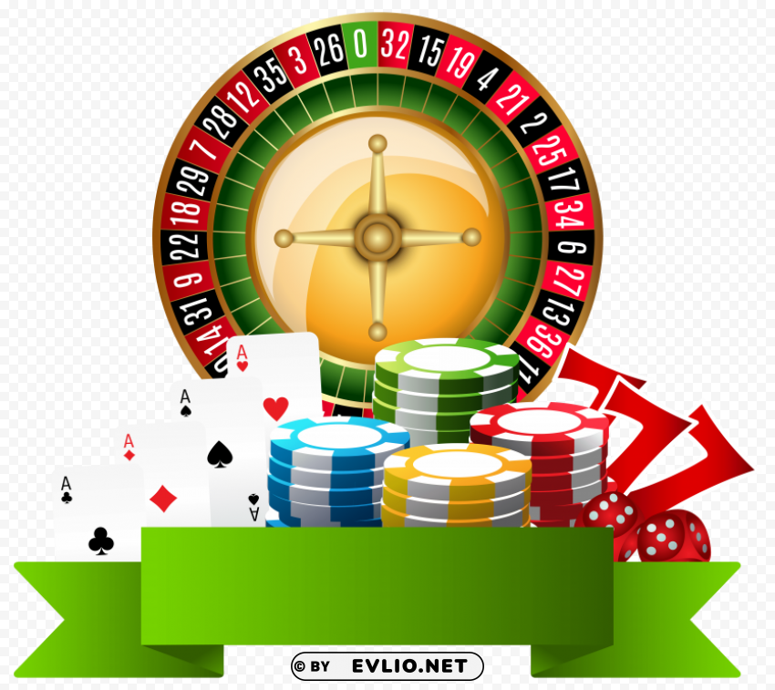 casino decoration Isolated Illustration on Transparent PNG