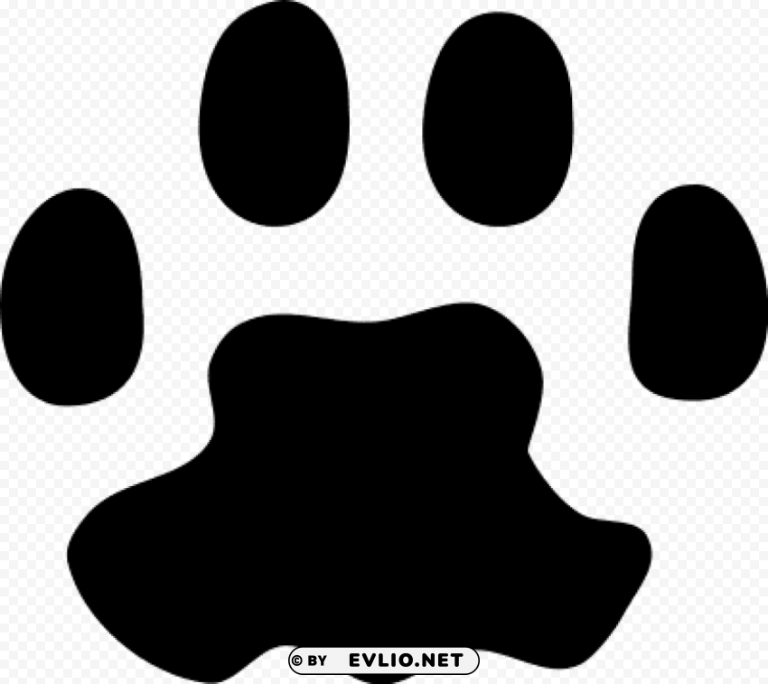 cat paw print Isolated Graphic on Clear Transparent PNG