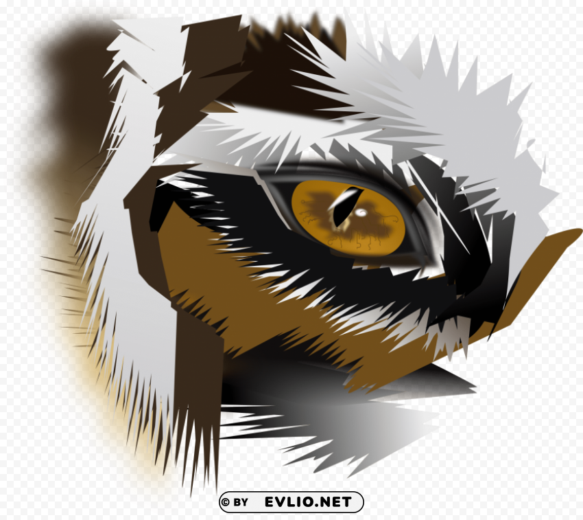 Logo Tiger Eyes Isolated Character On Transparent PNG