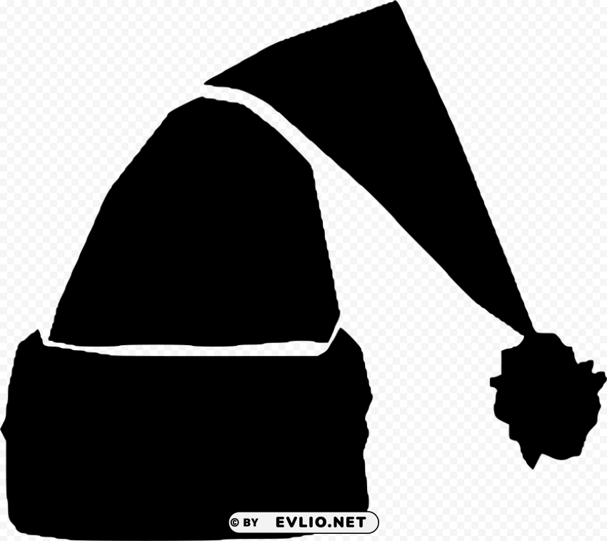 santa hatblack and white High-definition transparent PNG PNG transparent with Clear Background ID ed433aa0