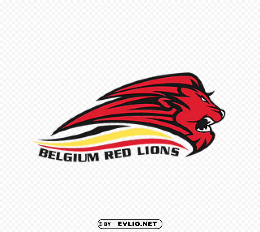 PNG image of belgium red lions logo Isolated Artwork on Transparent Background PNG with a clear background - Image ID 6710ce28