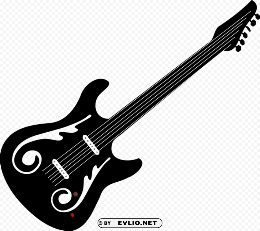 electric guitar PNG Graphic with Clear Background Isolation