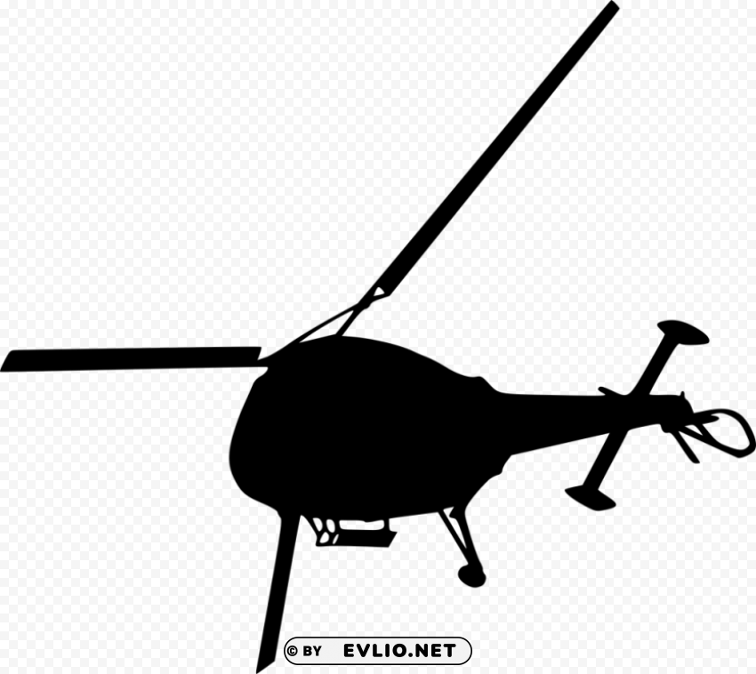 helicopter top view silhouette PNG with alpha channel