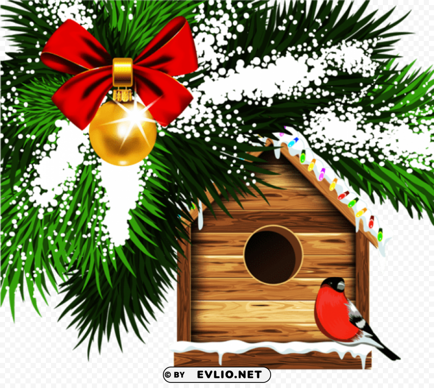  christmas bird house PNG Image Isolated with Transparent Detail