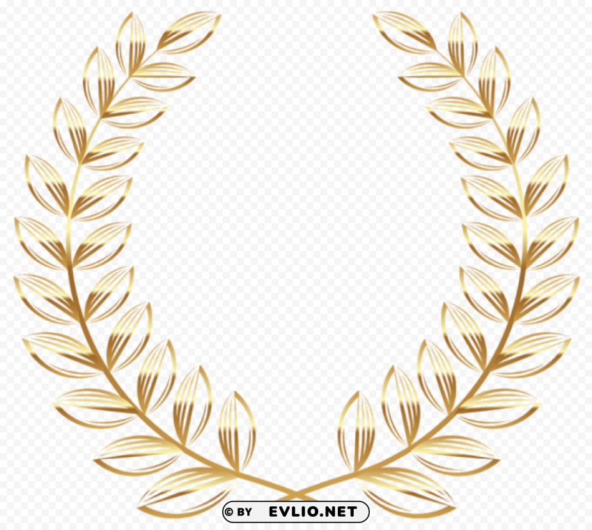 golden wreath transparentpicture PNG design elements clipart png photo - 43f872ca