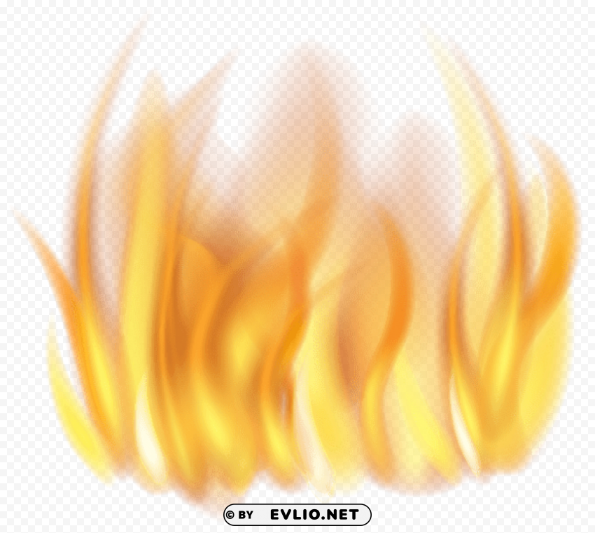 fire flames transparent PNG with clear background set