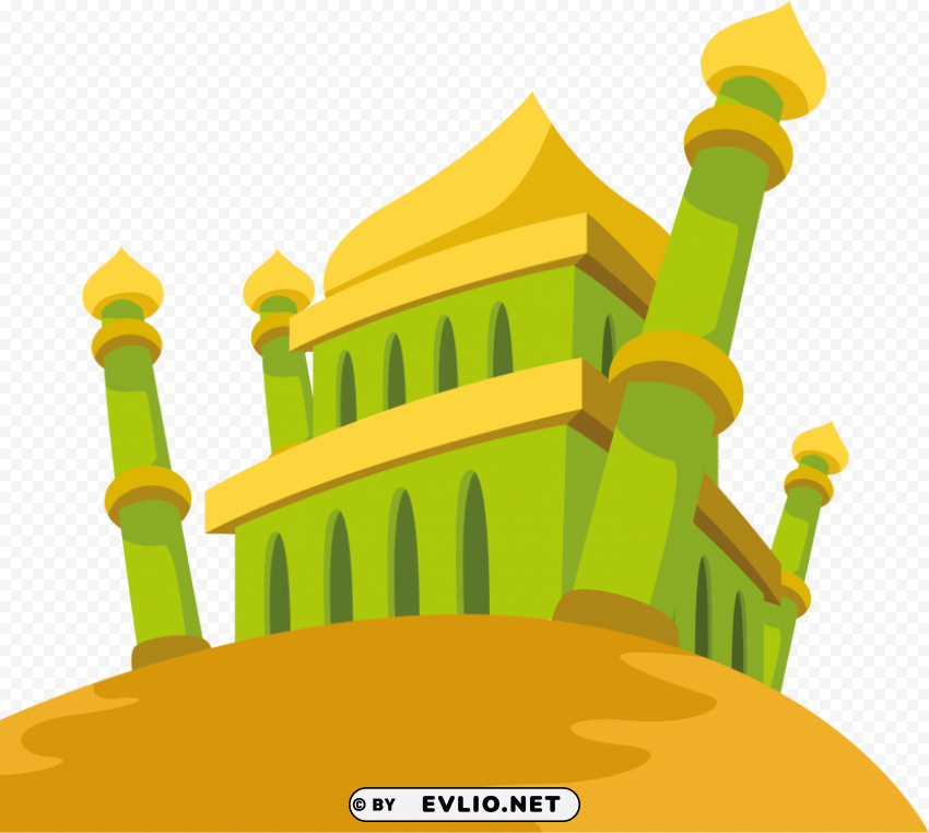 Mosque vector PNG Isolated Object with Clarity