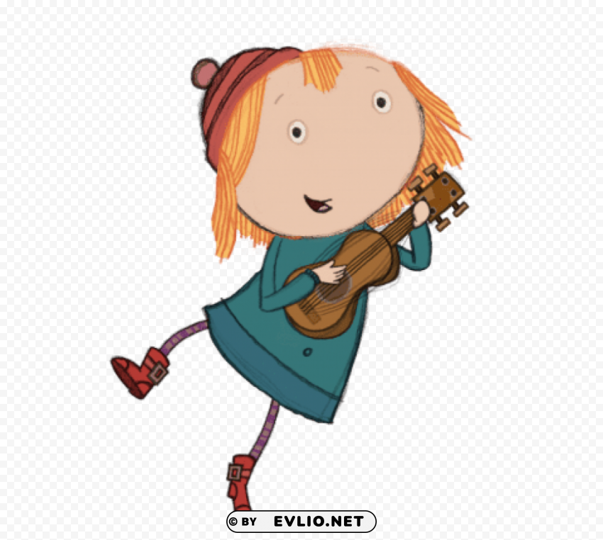 peg playing the guitar Clear Background PNG Isolated Design Element