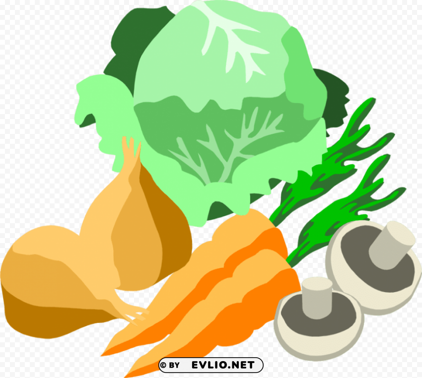  vegetables Transparent Background Isolated PNG Art