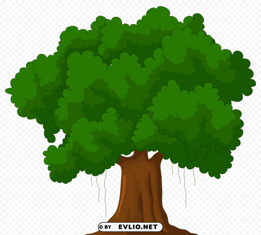 cartoon green tree Clear PNG pictures package