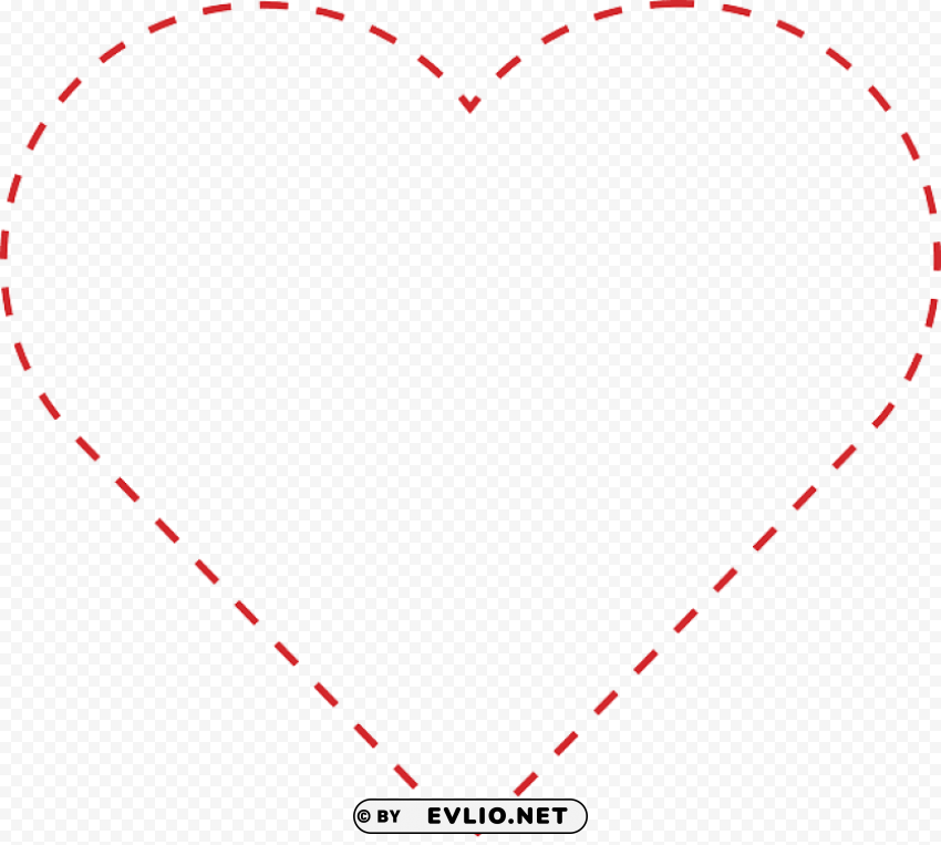heart outline dotted Clear PNG