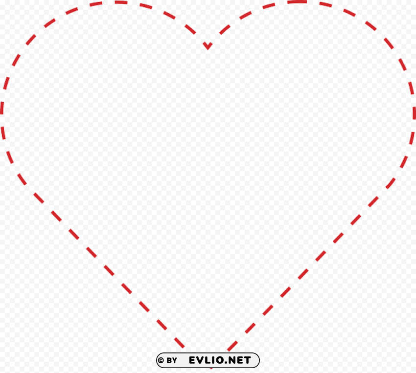 Heart Outline Dotted Clear PNG