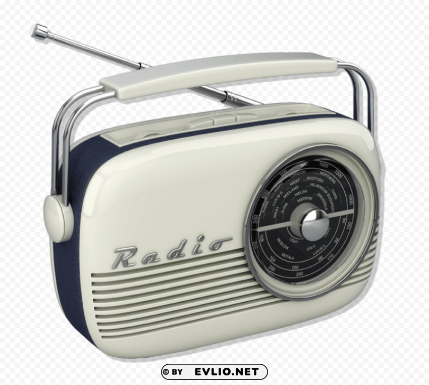 old school radio Isolated Graphic Element in Transparent PNG