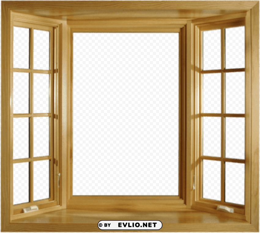 wooden window Clear Background PNG Isolation
