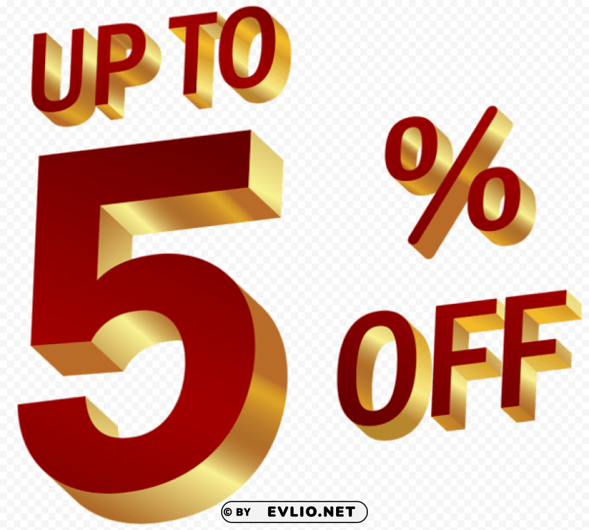 5 percent discount PNG Image with Isolated Element