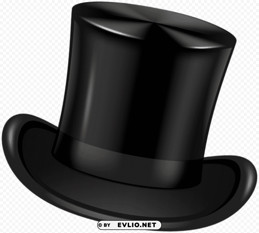 black top hat transparent PNG Isolated Object with Clarity
