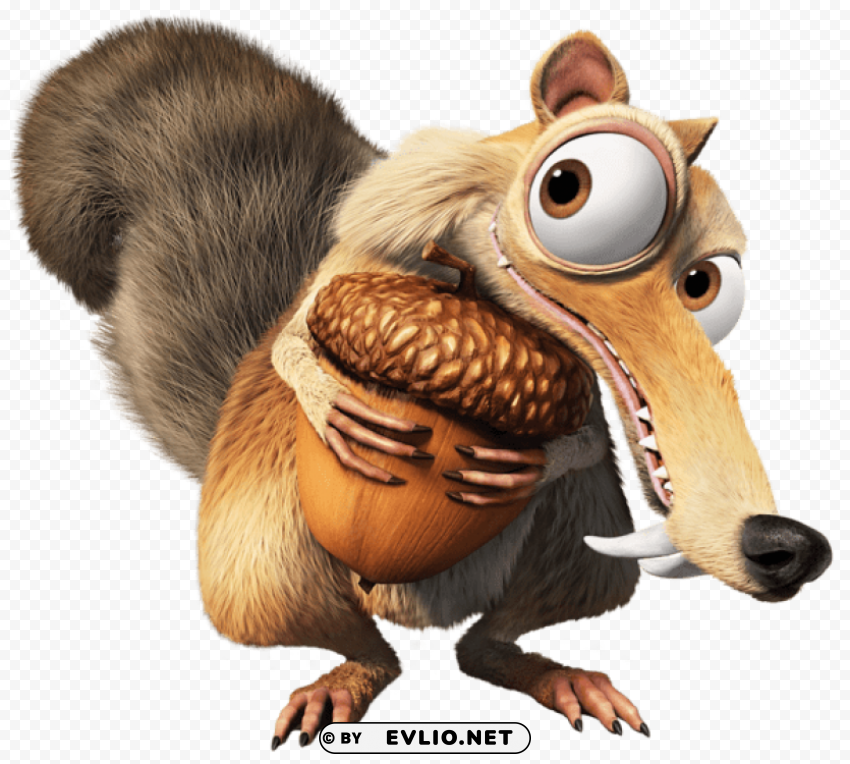 ice age squirrel scrat PNG images with transparent canvas clipart png photo - 6738a315