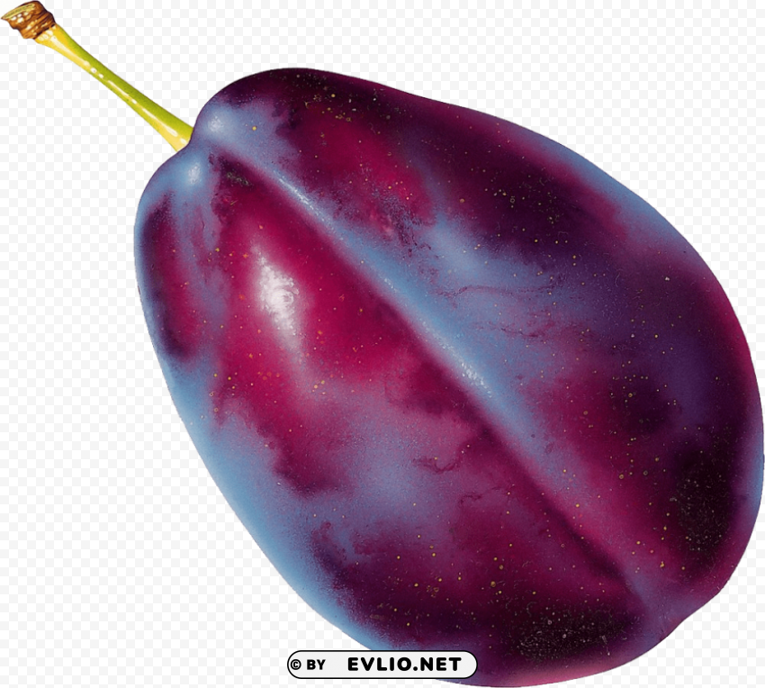 plum Isolated Graphic on Clear Transparent PNG