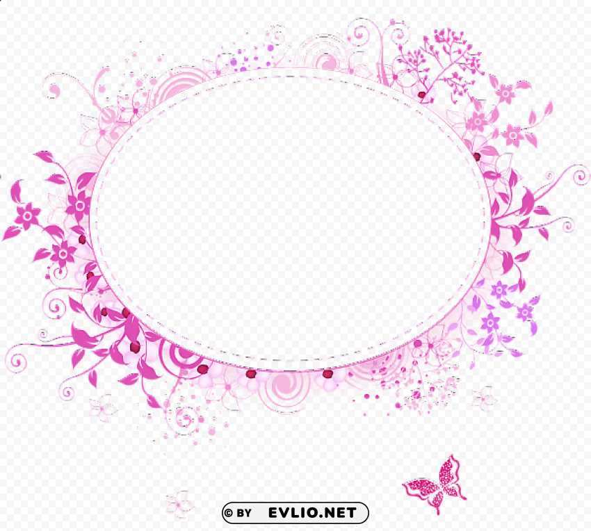 round pink frame Transparent PNG Isolated Subject Matter
