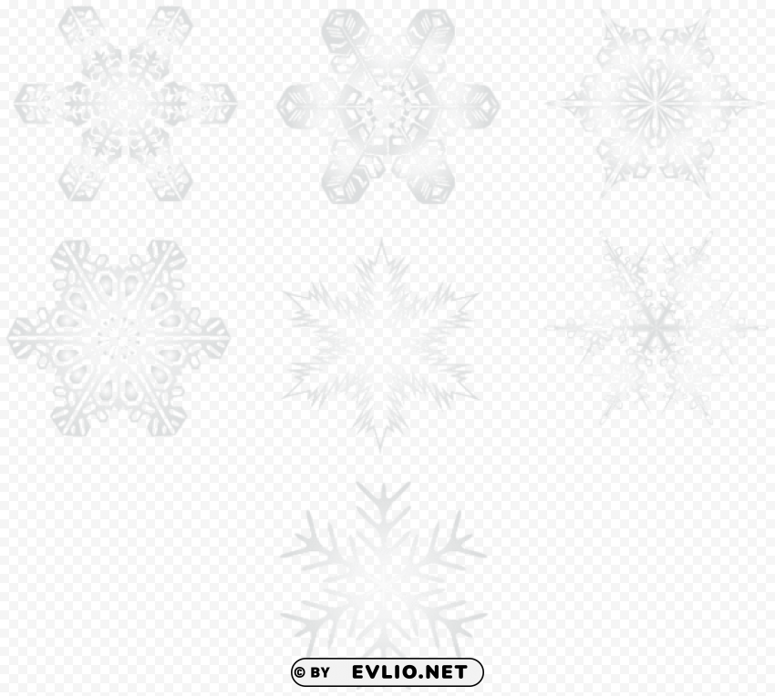 snowflakes Transparent Background Isolated PNG Design Element