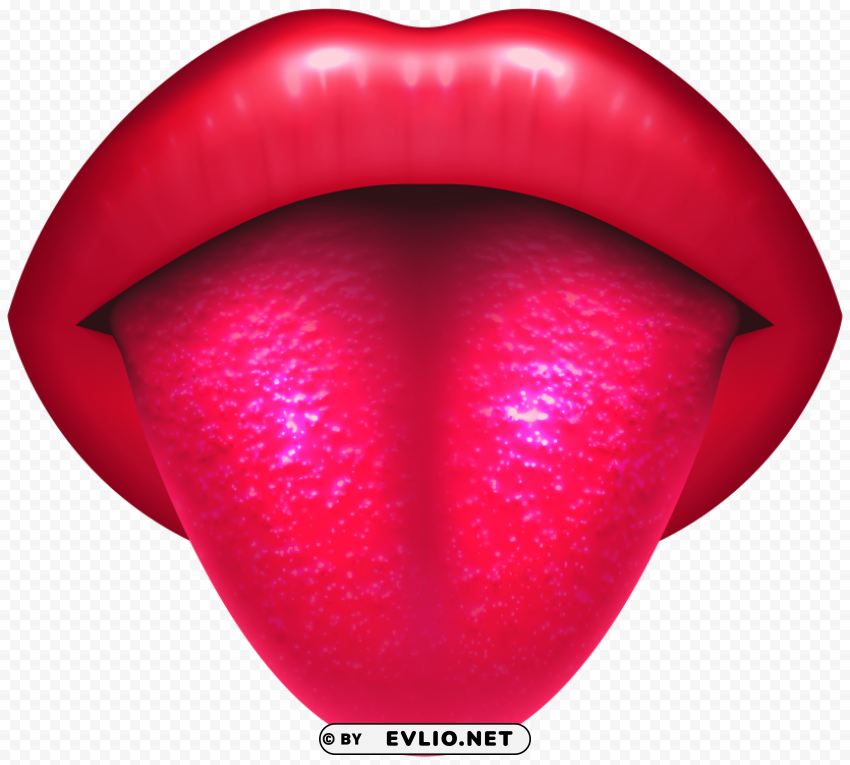 mouth with protruding tongue Transparent PNG download