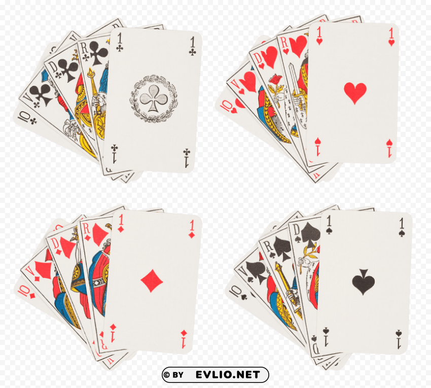 playing card's PNG graphics for presentations