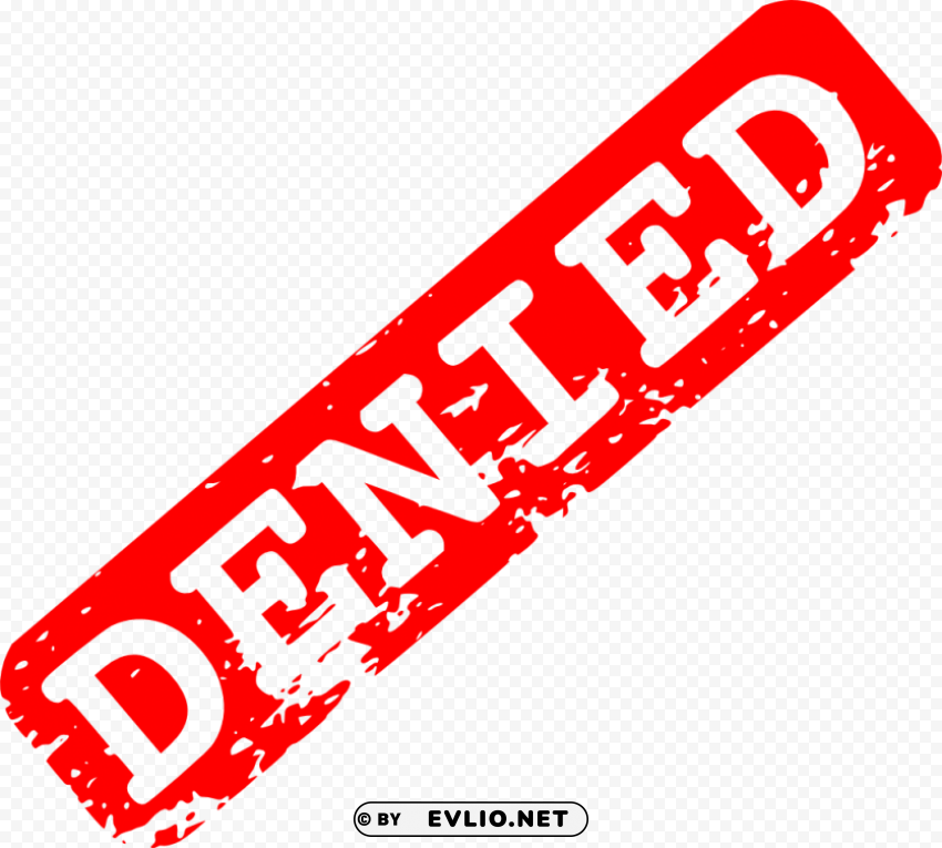 red denied stamp PNG free transparent