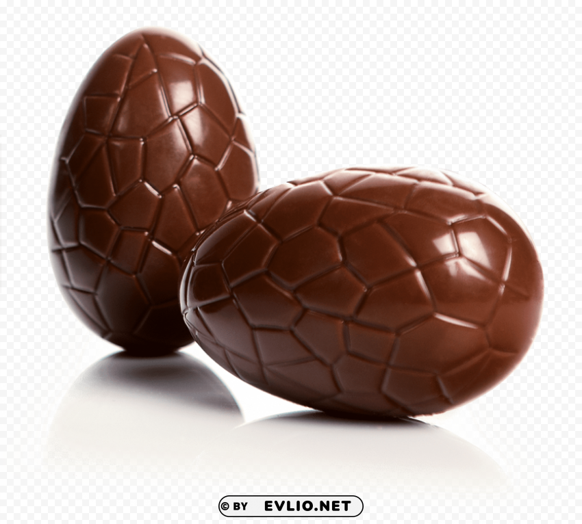 easter chocolate eggs Isolated PNG on Transparent Background