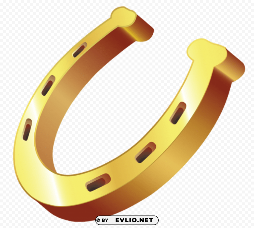 gold horseshoe PNG Image Isolated with Clear Background