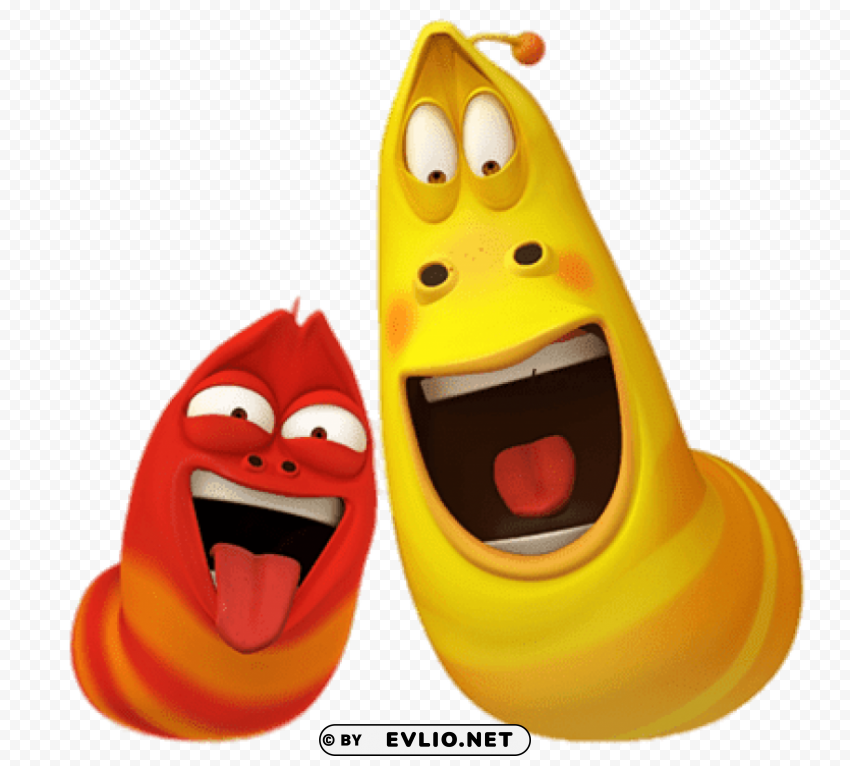 larva red and yellow funny faces HighResolution Transparent PNG Isolated Item