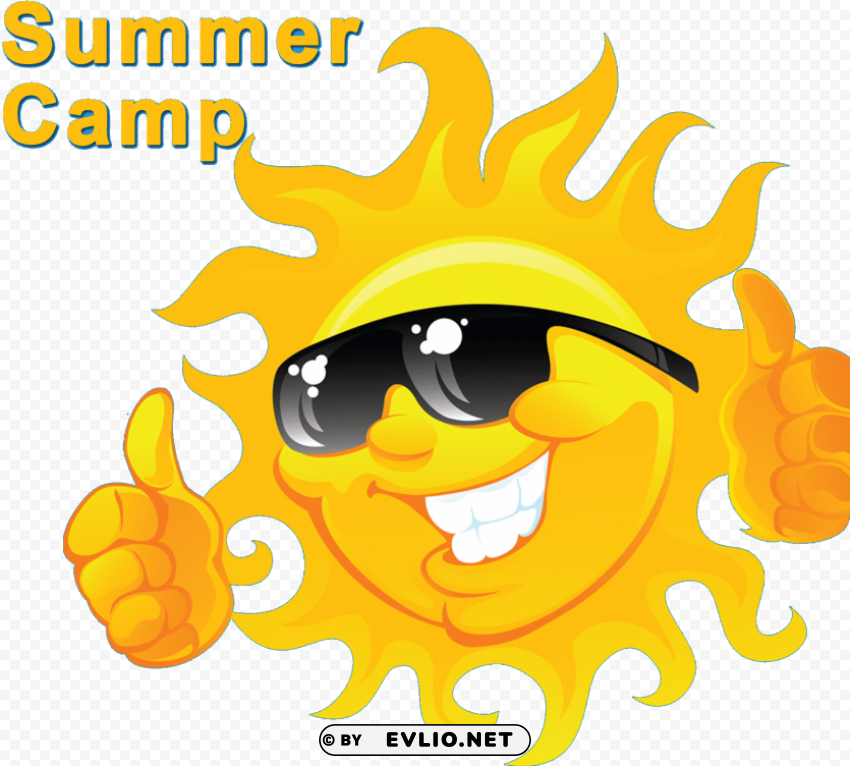 summer camp logo sun HighResolution PNG Isolated Illustration