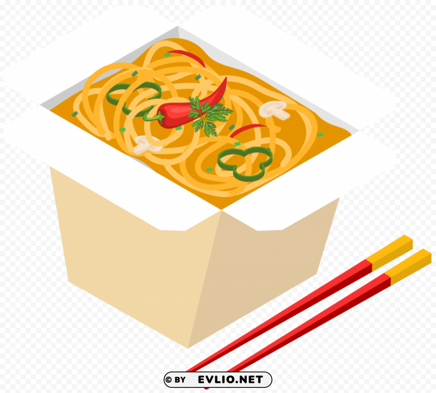 asian fast food PNG Graphic Isolated on Transparent Background