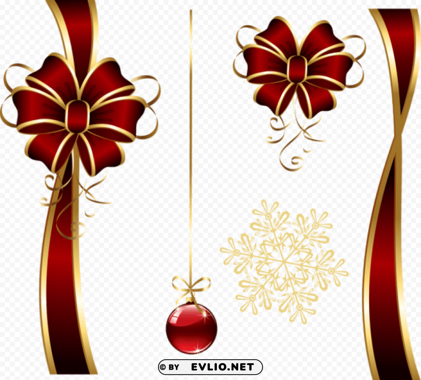 christmas decoratives PNG Image with Transparent Isolated Design