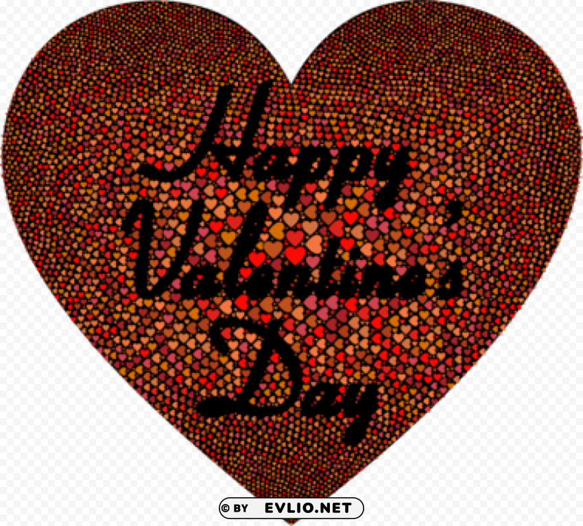 happy valentines day red and brown HighResolution PNG Isolated on Transparent Background
